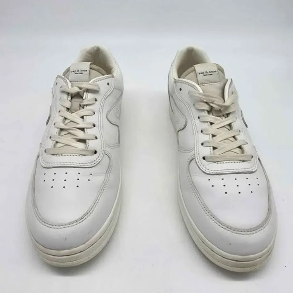 Rag & Bone Retro Court Sneakers Mens 7 Womens 10 White Leather Low Top EU 40